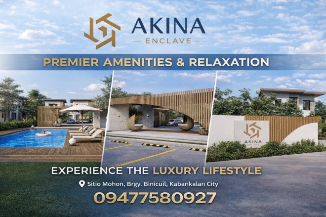 Akina Enclave Kabankalan premier amenities featuring swimming pool, clubhouse, and gated entrance in Sitio Mohon Binicuil Kabankalan City