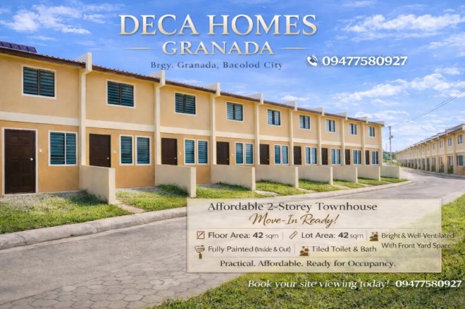 Affordable 2-storey townhouse at DECA Homes Granada Bacolod City move-in ready house and lot