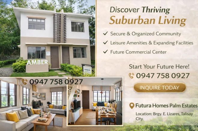 Amber Duplex house model at Futura Homes Palm Estates Talisay City near Bacolod