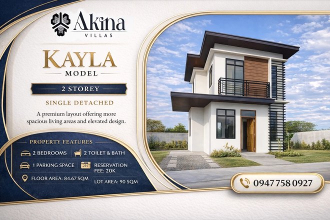 Akina Villas Kayla Model 2-storey single detached house and lot for sale