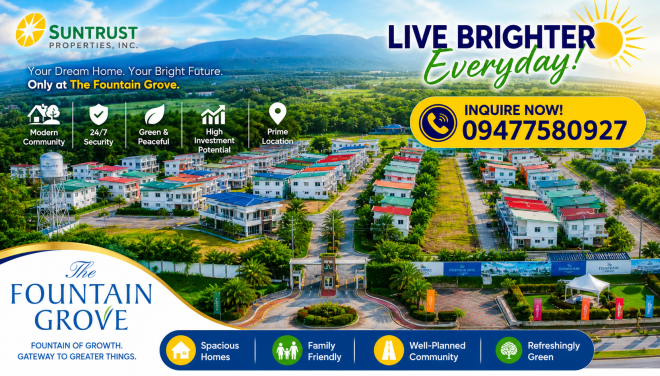 The Fountain Grove House and Lot For Sale in Boundary of Bacolod City and Talisay City